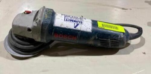 DESCRIPTION: 4-1/2" ELECTRIC ANGLE GRINDER BRAND/MODEL: BOSCH LOCATION: WAREHOUSE QTY: 1