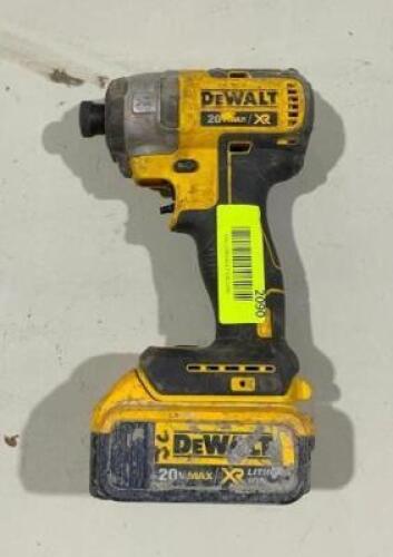 DESCRIPTION: 1/4" CORDLESS IMPACT DRIVER BRAND/MODEL: DEWALT LOCATION: WAREHOUSE QTY: 1
