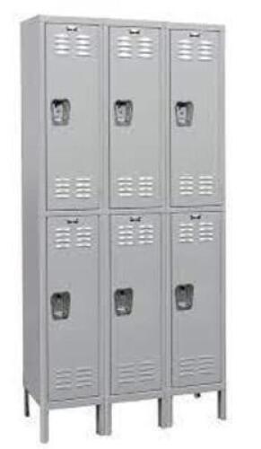 DESCRIPTION: (1) DOUBLE TIER STANDARD LOCKERS BRAND/MODEL: SUPERIOR CONVENTIONAL INFORMATION: GREY RETAIL$: $568.00 EA SIZE: 12" X 12" X 36" QTY: 1