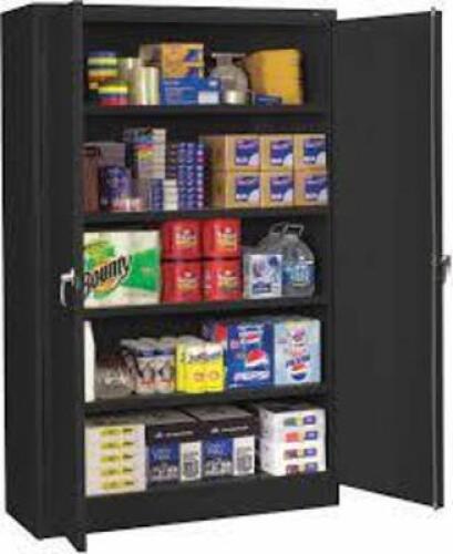 DESCRIPTION: (1) STORAGE CABINET WITH SWING HANDLE AND KEYED BRAND/MODEL: TENNSCO #2TET4 INFORMATION: BLACK RETAIL$: $1293.02 EA SIZE: 48" X 24" X 78"