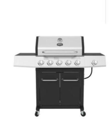 DESCRIPTION: (1) GAS GRILL WITH SIDE BURNER BRAND/MODEL: EXPERT GRILL INFORMATION: SILVER RETAIL$: $247.00 EA SIZE: 5 BURNER QTY: 1
