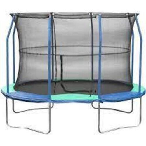 DESCRIPTION: (1) TRAMPOLINE WITH ENCLOSURE BRAND/MODEL: JUMPKING RETAIL$: $229.99 EA SIZE: 8' X 11.5' QTY: 1