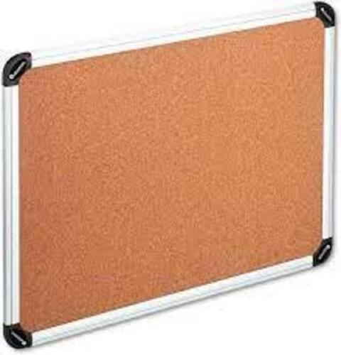 DESCRIPTION: (1) CORK BOARD WITH ALUMINUM FRAME BRAND/MODEL: UNIVERSAL #UNV43714 RETAIL$: $67.81 EA SIZE: 48" X 36" QTY: 1
