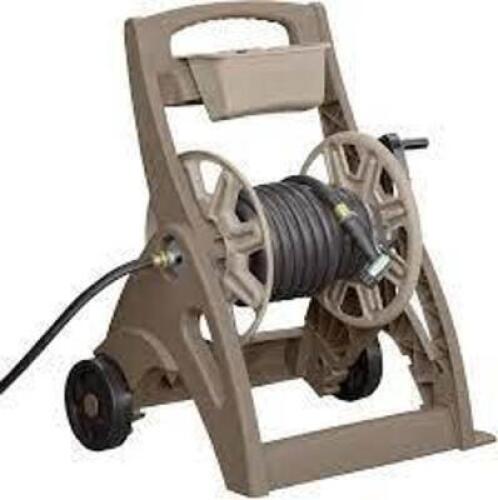 DESCRIPTION: (1) HOSE REEL CART BRAND/MODEL: SUNCAST HOSEMOBILE INFORMATION: GREY RETAIL$: $30.00 EA SIZE: 175 FT QTY: 1