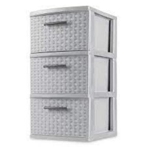 DESCRIPTION: (2) WEAVE TOWER STORAGE BOXES BRAND/MODEL: STERILITE #2540LAB6A INFORMATION: GRAY RETAIL$: 63.99 SIZE: 21-7/8"W X 15-7/8"D X 31-3/4"H QTY
