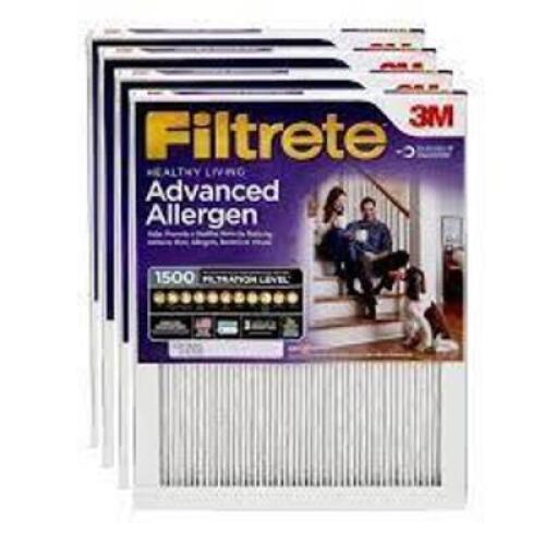 DESCRIPTION: (4) ADVANCED ALLERGEN AIR FILTERS BRAND/MODEL: 3M FILTRETE INFORMATION: PURPLE RETAIL$: $54.98 TOTAL SIZE: 14" X 30" X 1" QTY: 4