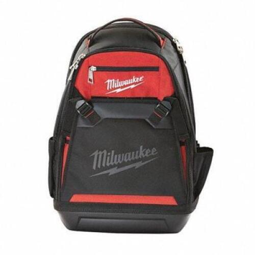 DESCRIPTION: (1) TOOL BACKPACK BRAND/MODEL: MILWAUKEE #53TX73 INFORMATION: RED RETAIL$: 135.07 SIZE: 7 OUTSIDE POCKETS, 28 INSIDE POCKETS QTY: 1