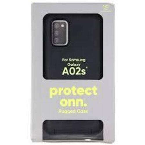 DESCRIPTION: (1) RUGGED PHONE CASE BRAND/MODEL: ONN #202137 INFORMATION: BLACK RETAIL$: $16.37 EA SIZE: SAMSUNG GALAXY A02S QTY: 1
