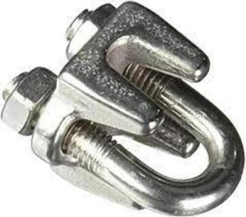 DESCRIPTION: (3) BAGS OF (10) WIRE ROPE CLIPS BRAND/MODEL: CAMPBELL #T7633003 INFORMATION: STAINLESS STEEL RETAIL$: $8.95 EA SIZE: 3/16" QTY: 3