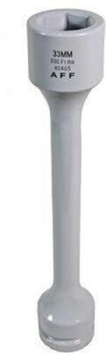 DESCRIPTION: (2) TORQUE SOCKET BRAND/MODEL: AMERICAN FORGE AND FOUNDRY INFORMATION: GREY RETAIL$: $125.02 EA SIZE: 33MM - 550LB QTY: 2