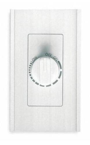 DESCRIPTION (1) BROAN SPEED CONTROL BRAND/MODEL 72W ADDITIONAL INFORMATION WHITE/ADJUSTABLE/120 VOLT/RETAILS AT $22.58 EACH SIZE 2-3/4"W X 3"D X 4-1/2