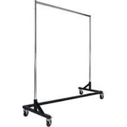 DESCRIPTION: (1) ROLLING GARMENT RACK BRAND/MODEL: ECONOCO #RZK-8 INFORMATION: CHROME RETAIL$: $114.99 EA QTY: 1