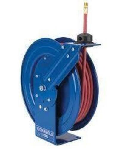 DESCRIPTION: (1) SPRING RETURN HOSE REEL BRAND/MODEL: COXREELS #135D23 RETAIL$: $500.00 EA SIZE: 8"X50' QTY: 1