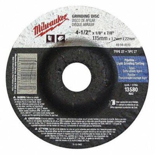 DESCRIPTION: (2) BOXES OF (10) GRINDING DISC BRAND/MODEL: MILWAUKEE #163G58 RETAIL$: $30.20 EA SIZE: 4-1/2"X1/8"X7/8" QTY: 2