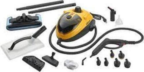 DESCRIPTION: (1) STEAMER BRAND/MODEL: WAGNER INFORMATION: YELLOW AND BLACK RETAIL$: $150.00 EA QTY: 1