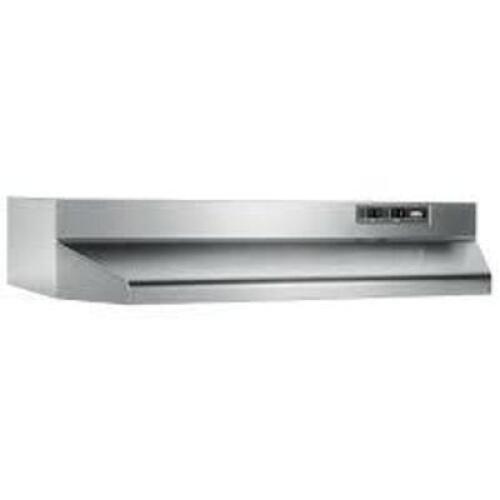 DESCRIPTION: (1) UND THE CABINET RANGE HOOD BRAND/MODEL: BROAN #403004 INFORMATION: STAINLESS RETAIL$: $100.00 EA SIZE: 30" QTY: 1