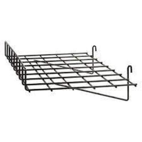 DESCRIPTION: (4) STRAIGHT SHELF WITH FRONT LIP BRAND/MODEL: ECONOCO #BLKS/93 INFORMATION: BLACK RETAIL$: $18.50 EA SIZE: 24X15 QTY: 4