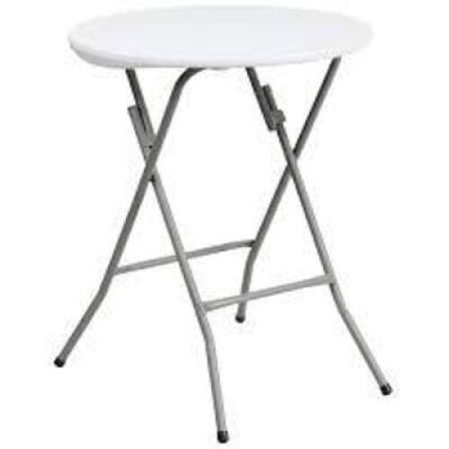 DESCRIPTION: (1) FOLDING TABLE BRAND/MODEL: FLASH FURNITURE $DAD-YCZ-80R-1-SM-GW-GG INFORMATION: WHITE RETAIL$: $40.00 EA SIZE: 2FT QTY: 1