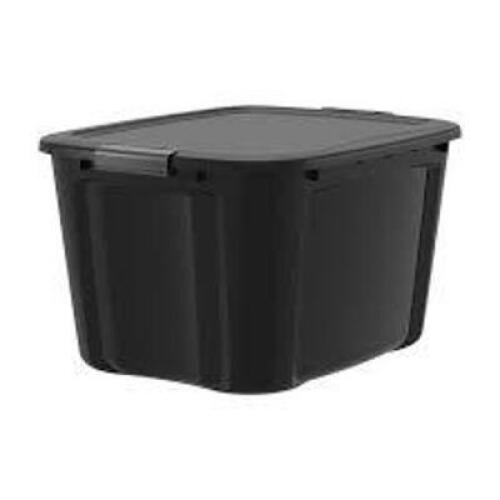 DESCRIPTION: (6) STORAGE TOTE BRAND/MODEL: BELLA STORAGE SOLUTIONS INFORMATION: BLACK RETAIL$: $11.20 EA SIZE: 19 GAL QTY: 6