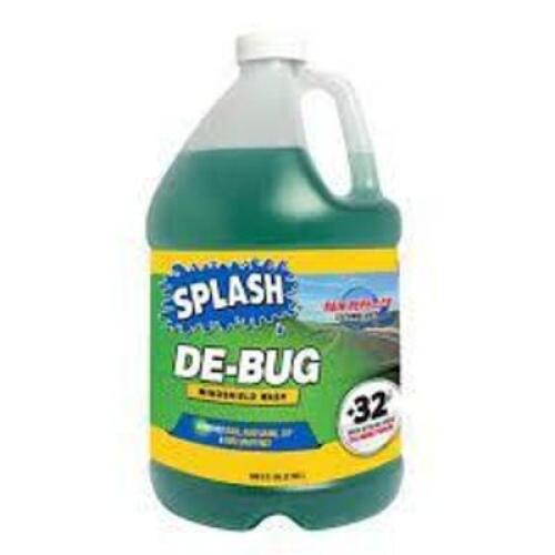 DESCRIPTION: (2) WINDSHIELD WASHER DE BUG DE ICER BRAND/MODEL: SPLASH #40Z938 INFORMATION: RETAILS FOR $5.90 RETAIL$: 1 GALLON SIZE: SOLD BY THE PIECE
