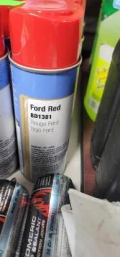 DESCRIPTION: (6) SPRAY PAINT BRAND/MODEL: CLASS C SOLUTIONS GROUP #BD1381 INFORMATION: FORD RED RETAIL$: 8.76 SIZE: 12 OZ QTY: 6