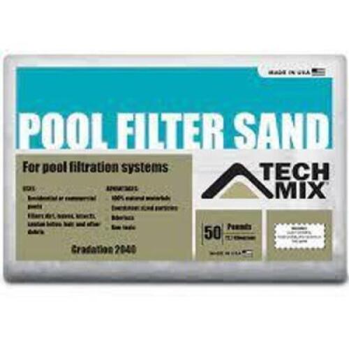 DESCRIPTION: (1) POOL FILTER SAND BRAND/MODEL: TECH MIX RETAIL$: $12.70 EA SIZE: 50 LB QTY: 1