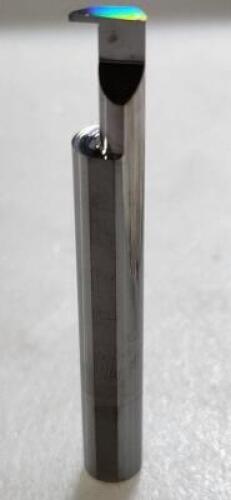 DESCRIPTION: (1) SOLID CARBIDE RETAINING RING GROOVING TOOL BRAND/MODEL: ACCUPRO 05250071 RETAIL$: 50.63 SIZE: 0.0335" GROOVE WIDTH 0.312" MIN HOLE DI
