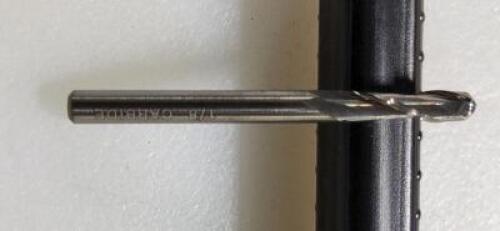 DESCRIPTION: (2) SOLID CARBIDE BALL END MILL BRAND/MODEL: HERTEL 88248919 RETAIL$: 18.65 SIZE: 1/8" 1/2" LOC QTY: 2