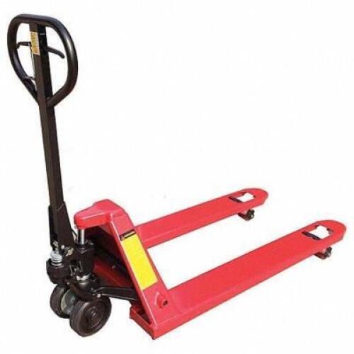 DESCRIPTION: (1) LOAD CONTROL MANUAL PALLET JACK W/BRAKE BRAND/MODEL: DAYTON/12U123 INFORMATION: 5500LB CAPACITY, RETAIL$: $847.29 QTY: 1