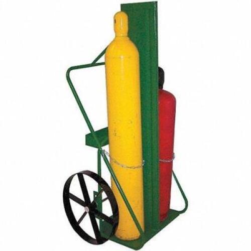 DESCRIPTION: (1) FIREWALL WELDING CYLINDER HAND TRUCK BRAND/MODEL: SAFTCART/5WXL1 INFORMATION: 2 CYLINDER CAPACITY, 400LB LOAD CAPACITY RETAIL$: $1,01