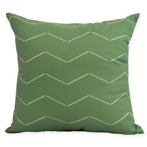 DESCRIPTION: (1) THROW PILLOW INFORMATION: GREEN WITH LIGHT GREEN STRIPES RETAIL$: $20.00 EA SIZE: 16" X 16" QTY: 1
