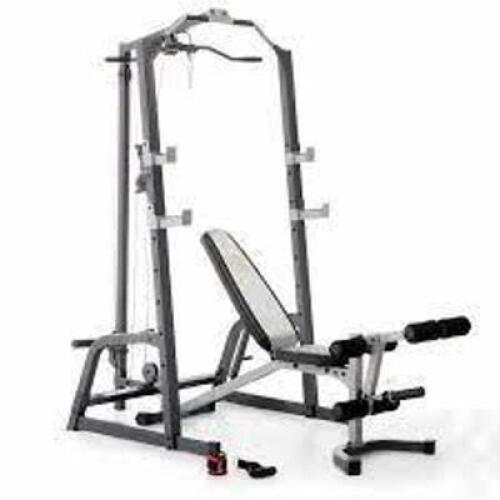 DESCRIPTION: (1) HOME GYM DELUXE CAGE WITH BENCH BRAND/MODEL: MARCY #PM-5108 RETAIL$: $699.99 EA QTY: 1
