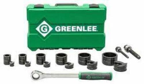 DESCRIPTION: (1) MANUAL KNOCKOUT SET BRAND/MODEL: GREENLEE #04608 RETAIL$: $598.59 EA QTY: 1