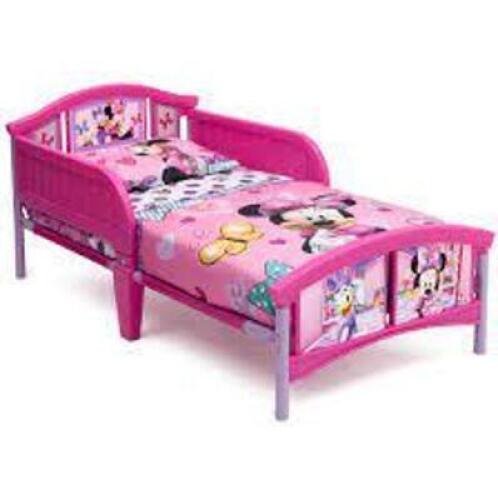 DESCRIPTION: (1) TODDLER BED BRAND/MODEL: DELTA CHILDREN INFORMATION: MINNIE RETAIL$: $55.99 EA QTY: 1
