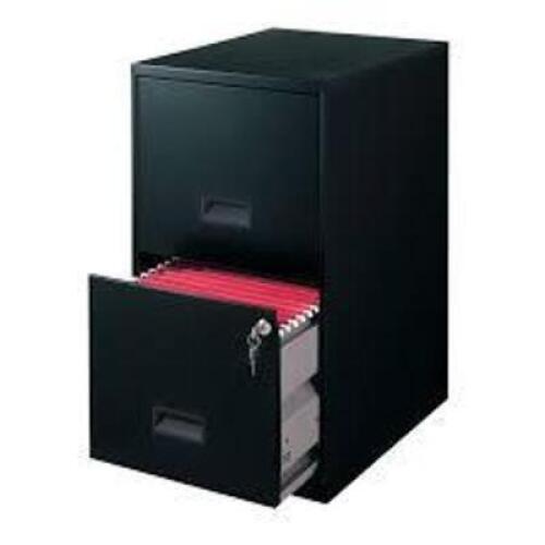 DESCRIPTION: (1) FILING CABINET BRAND/MODEL: SPACE SOLUTIONS #317Z55 INFORMATION: BLACK RETAIL$: $69.88 EA SIZE: 18", TWO DRAWER QTY: 1