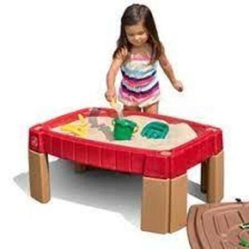 DESCRIPTION: (1) NATURALLY PLAYFUL SAND TABLE BRAND/MODEL: STEP2 RETAIL$: $89.99 EA SIZE: 16.38" H x 26" W x 36" D QTY: 1