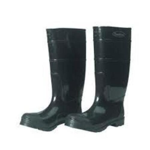 DESCRIPTION: (1) PAIR OF PVC BOOTS BRAND/MODEL: DUNLOP INFORMATION: BLACK RETAIL$: $20.04 EA SIZE: SIZE 11 QTY: 1