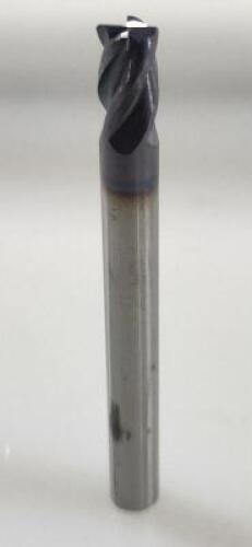 DESCRIPTION: (4) SOLID CARBIDE EXOTIC VARIABLE HELIX END MILL BRAND/MODEL: HARVEY TOOL/52316-C6 INFORMATION: 4 FLUTE AlTiN COATED VARIABLE HELIX RETAI