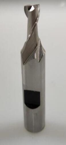 DESCRIPTION: (1) HSCo8 SQ END MILL BRAND/MODEL: YG-1 15259 RETAIL$: 38.12 SIZE: 5.5mm, 1/2" LOC 3/8" SD QTY: 1