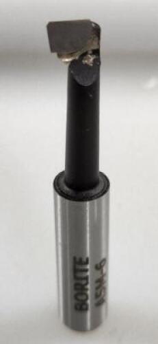DESCRIPTION: (2) CARBIDE TIPPED BORING BARS BRAND/MODEL: BORITE 78057023 RETAIL$: $ 34.61 EA SIZE: 5/16" MIN, 1-1/8" MAX BORE DEPTH QTY: 2