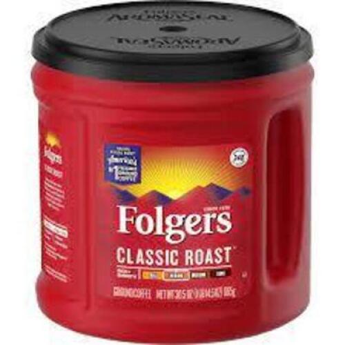 DESCRIPTION: (1) CAFFEINATED CLASSIC ROAST COFFEE BRAND/MODEL: FOLGERS #45JR79 RETAIL$: $25.04 EA SIZE: 30.5 OZ QTY: 1