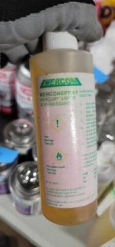 DESCRIPTION: (4) MERCURY VAPOR SUPPRESSANT BRAND/MODEL: MERCON SPRAY RETAIL$: $21.13 EA SIZE: 16 OZ QTY: 4
