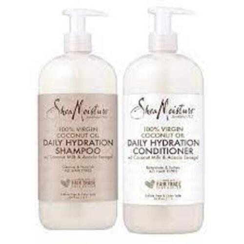DESCRIPTION: (2) DAILY HAIR SHAMPOO AND CONDITIONER BRAND/MODEL: SHEA MOISTURE RETAIL$: $22.89 TOTAL SIZE: 34 FL OZ QTY: 2