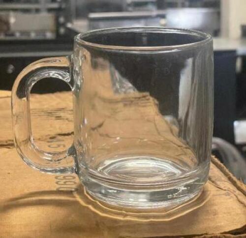 (12) - CT. BOX OF GLASS COFFEE MUGS
