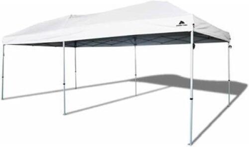DESCRIPTION: (1) STRAIGHT LEG INSTANT CANOPY BRAND/MODEL: OZARK TRAIL/WF-2010 INFORMATION: STEEL FRAME RETAIL$: $220 SIZE: 10' X 20' QTY: 1