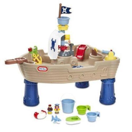 DESCRIPTION: TREASURE TROVE WATER TABLE AND ROLE PLAY PIRATE SHIP BRAND/MODEL: LITTLE TIKES RETAIL: $79.99 LOCATION: SHOWROOM 1 QTY: 1