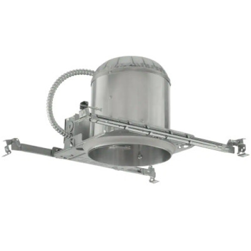 DESCRIPTION: 6CT PACK OF 6" ALUMINUM NEW CONSTRUCTION IC RATED RECESSED CAN AIRTIGHT HOUSINGS BRAND/MODEL: COMMERCIAL ELECTRIC RETAIL: $53.47 LOCATION