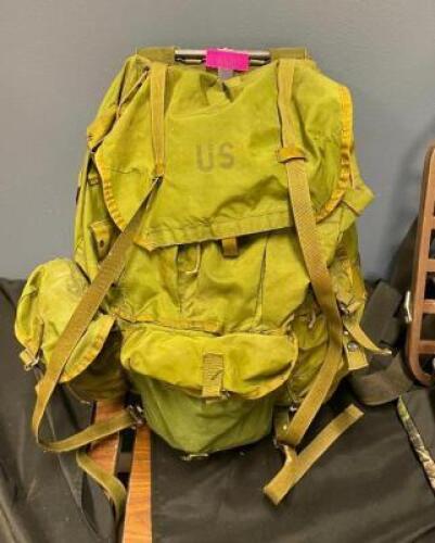 DESCRIPTION: US ARMY BACKPACK LOCATION: SHOWROOM 1 QTY: 1