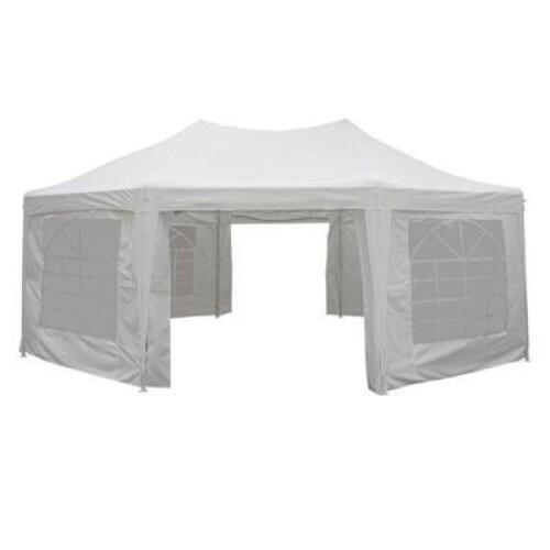 DESCRIPTION: HEAVY DUTY OCTAGONAL OUTDOOR CANOPY EVENT TENT WITH WINDOWS BRAND/MODEL: ALEKO RETAIL: $660.28 SIZE: 20'X14' LOCATION: SHOWROOM 1 QTY: 1