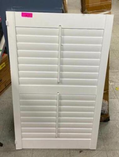 DESCRIPTION: LOUVERED STORM SHUTTER BRAND/MODEL: NORMAN WINDOW LOCATION: SHOWROOM 1 QTY: 1
